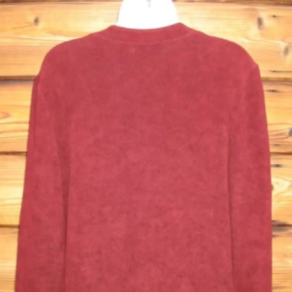 NWOT  Deep Red Long Cardigan Duster Jacket - Picture 5 of 7